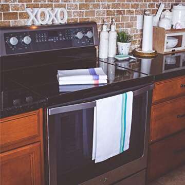 GREEN LIFESTYLE 100% Cotton Kitchen Dish Towels Set of 12