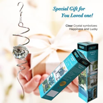 FONMY Gazing Ball Spiral Tail - Decorative Wind Spinner