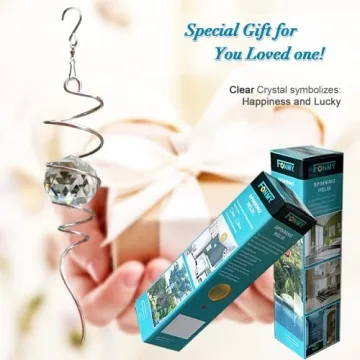 FONMY Gazing Ball Spiral Tail - Decorative Wind Spinner