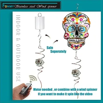 FONMY Gazing Ball Spiral Tail - Decorative Wind Spinner