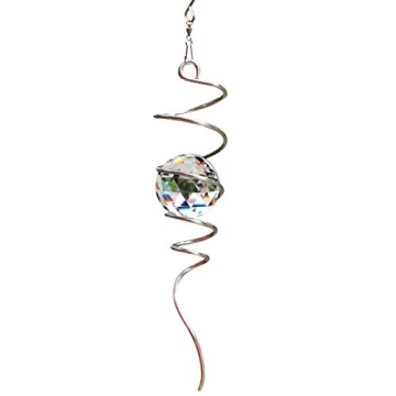 FONMY Gazing Ball Spiral Tail - Decorative Wind Spinner