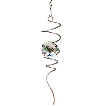 FONMY Gazing Ball Spiral Tail - Decorative Wind Spinner