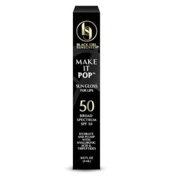 BLACK GIRL SUNSCREEN - Make It Pop Sungloss - Revolutionary Sun Protection and Gloss in One - SPF 50 (Clear Skyes)