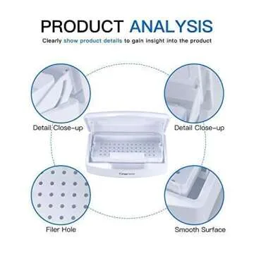 Gusnilo Nail Art Tools Storage Box for Organizing Tools