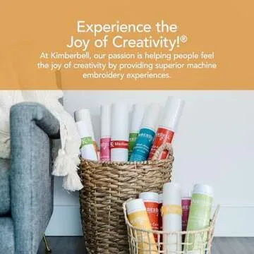 Kimberbell Wash Away - Sticky Back Stabilizer, 12”x5 Yd Roll, Water Soluble Machine Embroidery, Washes Out Completely Leaving No Residue, Sewing, Quilting, Piecing Projects, Appliqués, Lace & Crafting