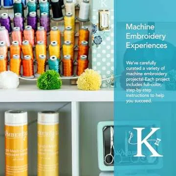 Kimberbell Wash Away - Sticky Back Stabilizer, 12”x5 Yd Roll, Water Soluble Machine Embroidery, Washes Out Completely Leaving No Residue, Sewing, Quilting, Piecing Projects, Appliqués, Lace & Crafting