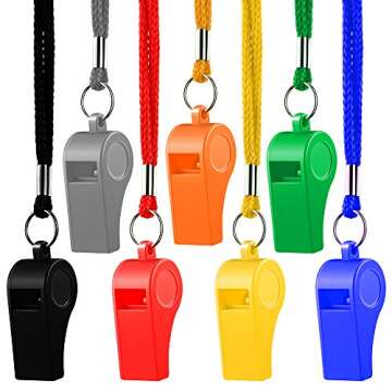 Hipat 12 Pack Sports Whistles Set - Durable & Loud Sound