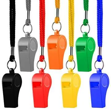 Hipat 12 Pack Sports Whistles Set - Durable & Loud Sound