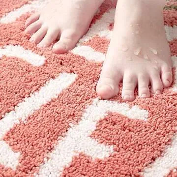 Bathroom Floor Mats Peach Shape Cartoon Plush Home Door Mats Home Bedroom Bathroom Door Absorbent Non-Slip Mats Bathtub Children's Room Non-Slip Bathroom Toilet Carpets