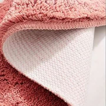 Bathroom Floor Mats Peach Shape Cartoon Plush Home Door Mats Home Bedroom Bathroom Door Absorbent Non-Slip Mats Bathtub Children's Room Non-Slip Bathroom Toilet Carpets