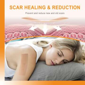 Carbou Silicone Scar Sheets (1.6"x 60"Roll) Medical Silicone Scar Tape Roll,Easy-Tear Soft Silicone Tape for Scars Removal,Reusable Painless Silicone Sheets for Surgery Scars, C-Section, Burn, Keloid