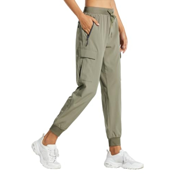Libin Women's Cargo Joggers Lightweight Quick Dry Hiking Pants Athletic Workout Outdoor