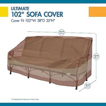 Duck Covers Ultimate Waterproof 104 Inch Patio Sofa Cover, Patio Furniture Covers