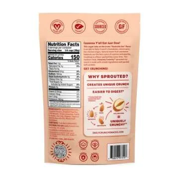 Daily Crunch Sprouted Almonds, 5 Ounce Resealable Bags (Nashville Hot, 2 Pack) Packaging May Vary - ...