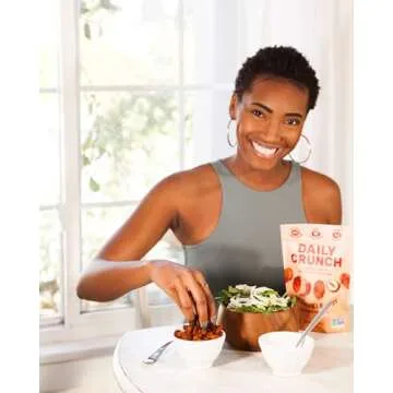 Daily Crunch Sprouted Almonds, 5 Ounce Resealable Bags (Nashville Hot, 2 Pack) Packaging May Vary - Sprouted and Dehydrated for a Unique Crunch, Keto Friendly, Non-GMO, Oil and Salt Free, Vegan, Healthy Snack