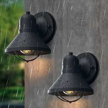 Stylish ARPENTER Outdoor Wall Light Fixtures - 2-Pack