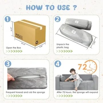 Domiqut Modular Kids Play Couch for Creative Play