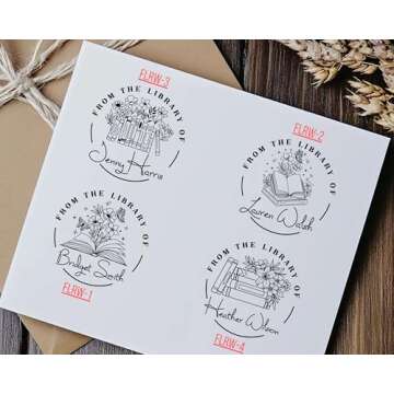 EXLIBRIS Book Embosser from The Library of Embosser, Custom Embosser Stamp, Book Embosser, Library S...