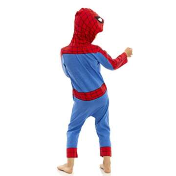 Avengers Spider-Man Toddler Boys Zip Up Cosplay Coverall 4T