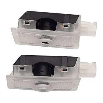 Car Door Courtesy Projector Puddle Logo Lights Replacement for Charger 2006-2022 with White Daytona Emblem,No Fading Color Logo