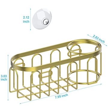 Gold Suction Cup Sponge Holder for Tidy Kitchens