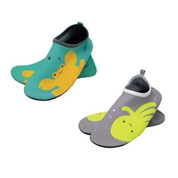 bblüv - Shoöz - Unisex Kids Neoprene Protective Outdoor Water Shoes for Beach or Pool, Protects from Rough Surfaces, Hot Sand, Soft and Durable Water Shoes with Flexible Soles, Grey L (4-5 Years)