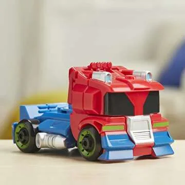 Transformers Rescue Bots Academy Optimus Prime Converting Toy, 4.5-Inch Figure, Toys for Kids Ages 3 and Up