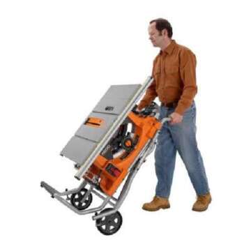Ridgid 15 Amp 10 in. Portable Table Saw with Mobile Stand