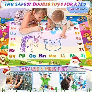 Mess-Free Water Doodle Mat for Kids Ages 2-7