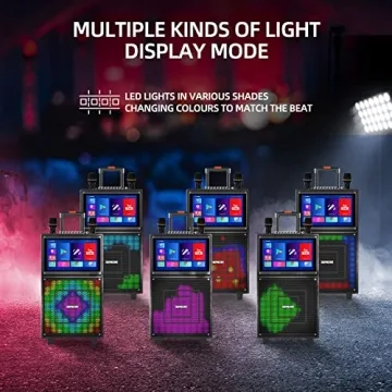 GEARDON Karaoke Machine with Tablet & UHF Mics