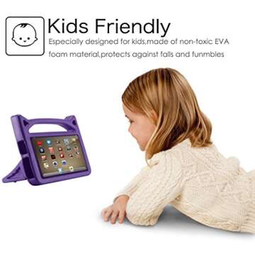 Riaour 7 Tablet Case for Kids - Shock Proof & Protective