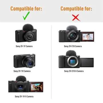 LTGEM Camera Case Compatible with Sony ZV-1F / ZV-1 / ZV-1 II Vlog Digital Camera, Tripod, Microphon...