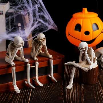 SEVEN LUCKY LIGHT Halloween Skeletons Set for Decor