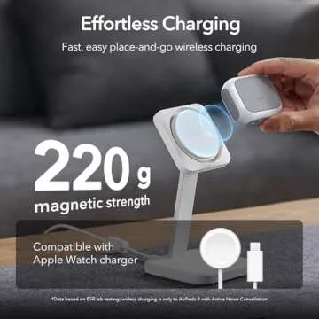 ESR for AirPods 4 Case, Compatible with AirPods 4th Generation Case (2024) (USB-C), Compatible with MagSafe, Drop Protection Cover with Lanyard, Magnetic Lid Lock, Orbit Hybrid Case, White