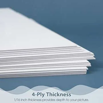 Golden State Art, Pack of 10 Uncut 11x14 White Mats Matboards, Acid Free Backing Matt Board for Photos, Frames, DIY Projects