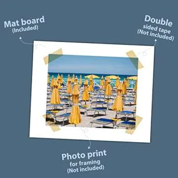 Golden State Art, Pack of 10 Uncut 11x14 White Mats Matboards, Acid Free Backing Matt Board for Photos, Frames, DIY Projects