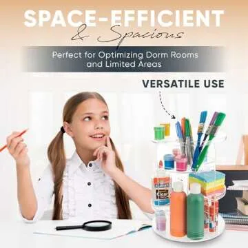 Masirs 360 Rotating Makeup Organizer for Easy Beauty Storage