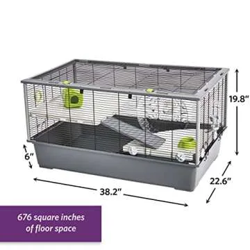MidWest Homes for Pets Hamster Nation Hamster Home, Jumbo Hamster Cage Measures 38.2L x 22.6W x 15.4...