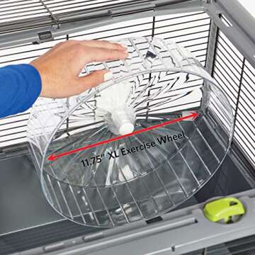 MidWest Homes for Pets Hamster Nation Hamster Home, Jumbo Hamster Cage Measures 38.2L x 22.6W x 15.4H inches and Provides for 676 Sq. inches of Unbroken floorspace, Includes All Accessories