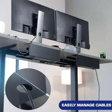 VIVO Under Desk Cable Management Trays - Tidy Your Workspace