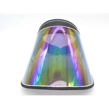 Oidon Plastic Sun Visor UV Protection Hat Cap (Black)