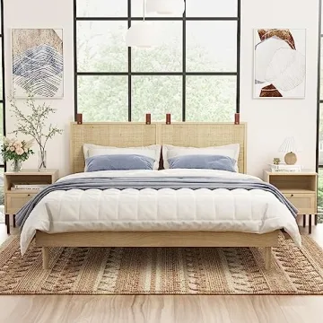 Angel Sar Rattan Nightstand Set of 2 for Stylish Homes