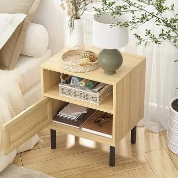 Angel Sar Rattan Nightstand Set of 2 for Stylish Homes