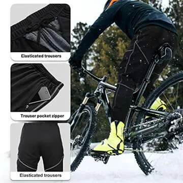 4ucycling Windproof Winter Cycling Pants for Men