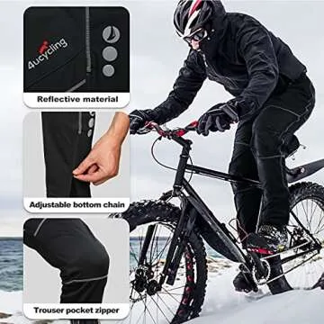 4ucycling Windproof Winter Cycling Pants for Men