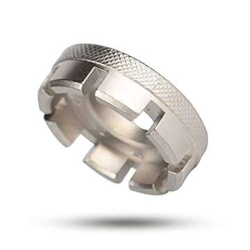 Goabroa Spoke Wrench, Hard Steel 8 Way Bicycle Rim Truing Tool for Precision Wheel Tension Adjustmen...