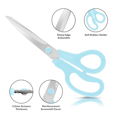 Buy Niutop Pastel Scissors 8 Inch Heavy Duty Comfort Grip
