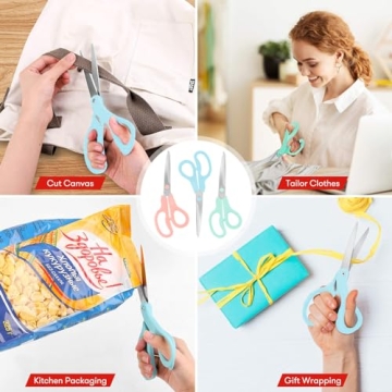 Buy Niutop Pastel Scissors 8 Inch Heavy Duty Comfort Grip