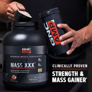 GNC AMP Mass XXX Mass Gainer | 50g Protein & Muscle Support