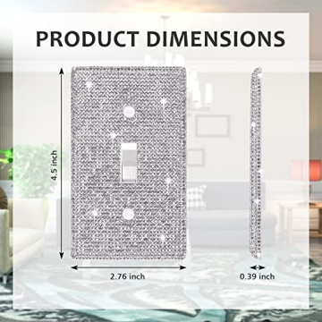Sparkling Rhinestone Light Switch Cover for Glam Decor
